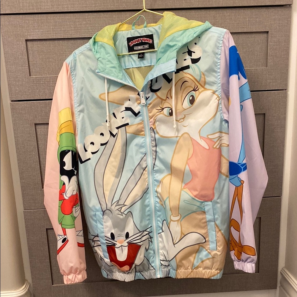 Warner Bros. Red and Pink Raincoat Artistic Design